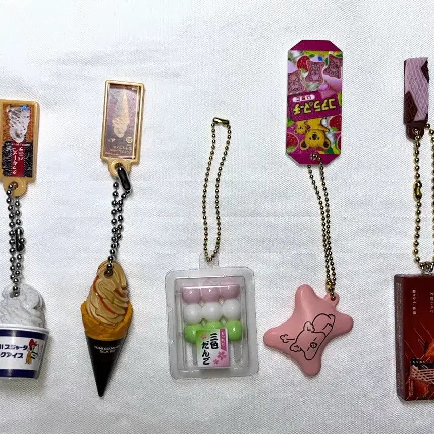 [BUNJANG] Japanese Brand Dessert Gacha Keyrings Set of 5 / 일본브랜드 디저트 가챠키링 5종