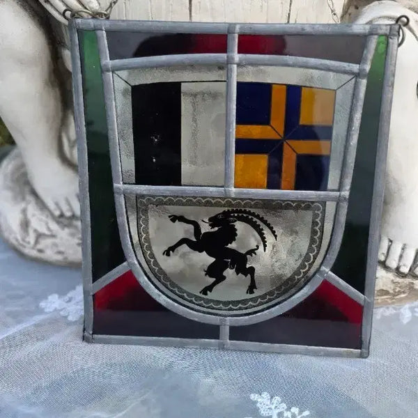 [BUNJANG] Vintage Stained Glass Wall Hanging Decor / 빈티지스테인드글라스