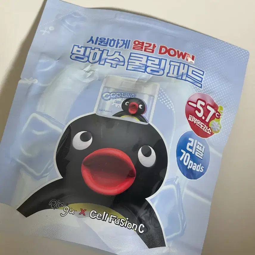 [BUNJANG] Cell Fusion C Post Alpha Cooling Pad 70 Count Refill / 핑구 콜라보 셀퓨전씨 포스트 알파 쿨링 패드 70매 리필 미개봉