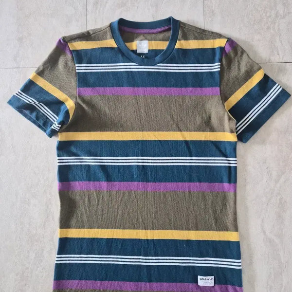 [BUNJANG] Adidas Grover Striped Short Sleeve T-Shirt Size M / 아디다스 그로버 반팔 티셔츠 M