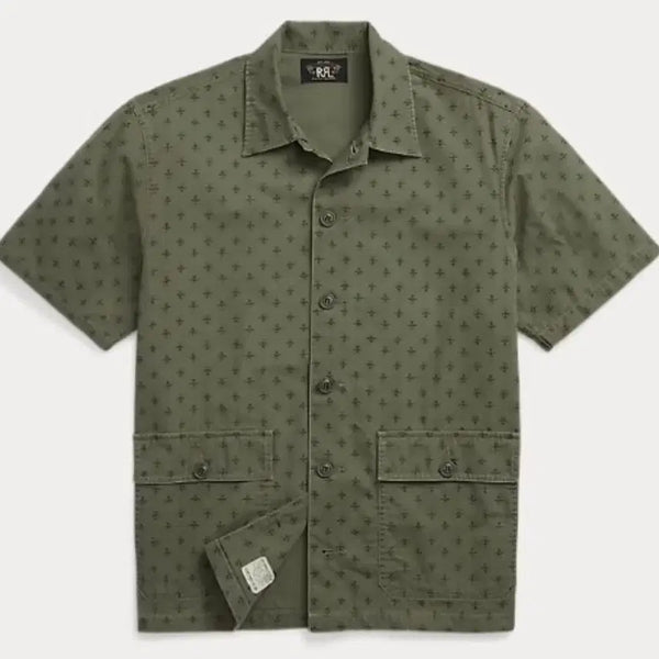 [BUNJANG] RRL Double RL Printed Ripstop Short Sleeve Shirt / rrl 더블알엘 프린트 립스탑 반팔셔츠