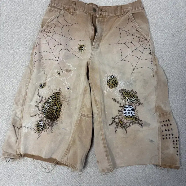 [BUNJANG] Carhartt Boro Patchwork Custom Bermuda Shorts / 칼하트 보로 패치워크 커스텀 버뮤다 팬츠