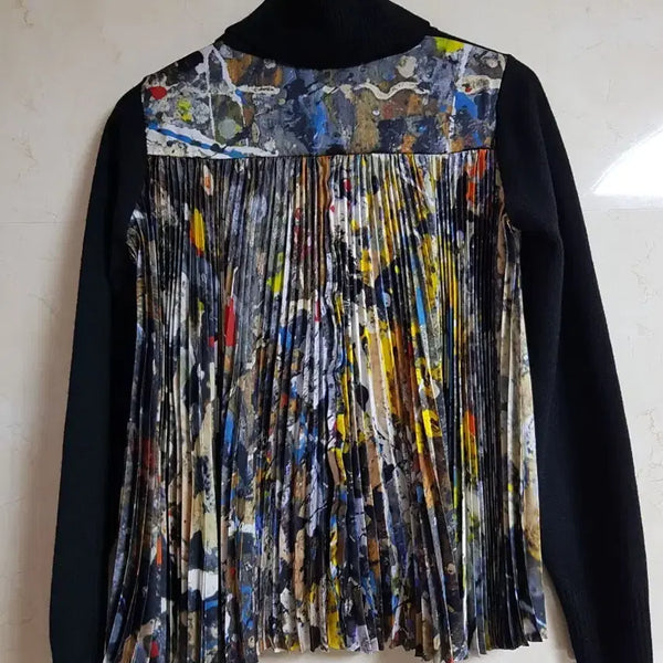 [BUNJANG] Sacai Jackson Pollock Turtleneck Knit / 사카이 잭슨폴록 터틀넥 니트