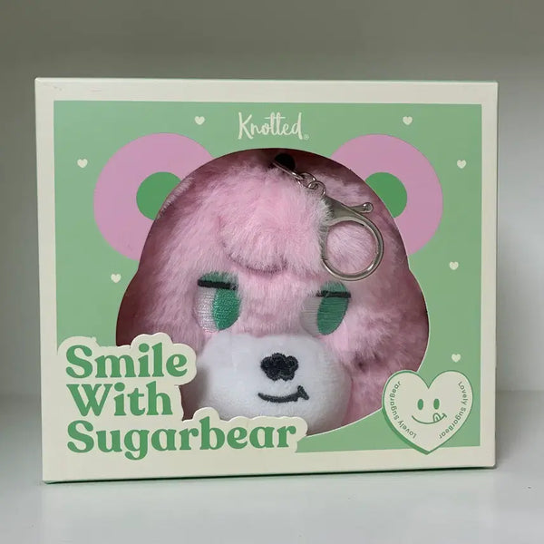 [BUNJANG] Knotted Sugar Bear Keyring Pouch Pink / Knotted 노티드 슈가베어 키링 핑크 파우치