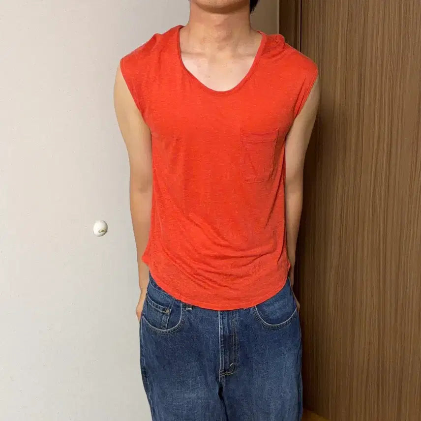 [BUNJANG] Adam et Rope Tencel Sleeveless Top / adam et rope 아담엣로페 텐셀 슬리브리스
