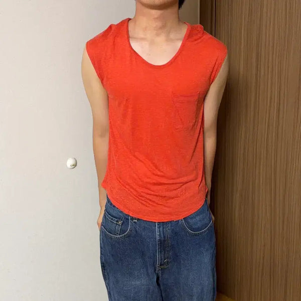[BUNJANG] Adam et Rope Tencel Sleeveless Top / adam et rope 아담엣로페 텐셀 슬리브리스