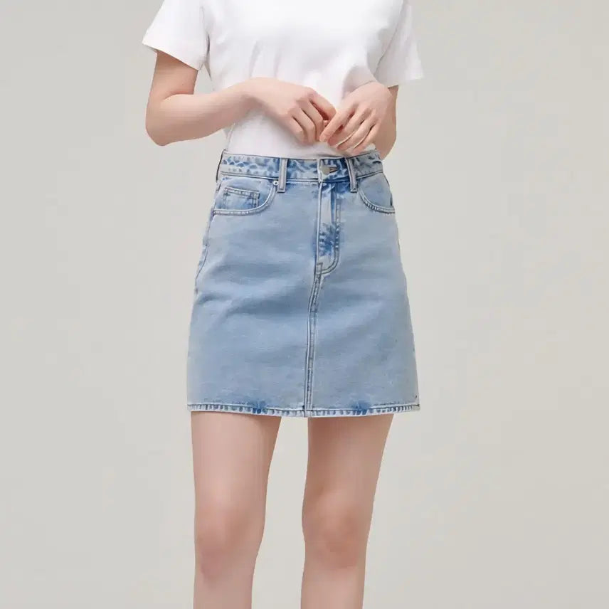 [BUNJANG] Musinsa Standard Women Denim Mini Skirt Light Indigo XS / 무신사스탠다드우먼 데님 미니스커트