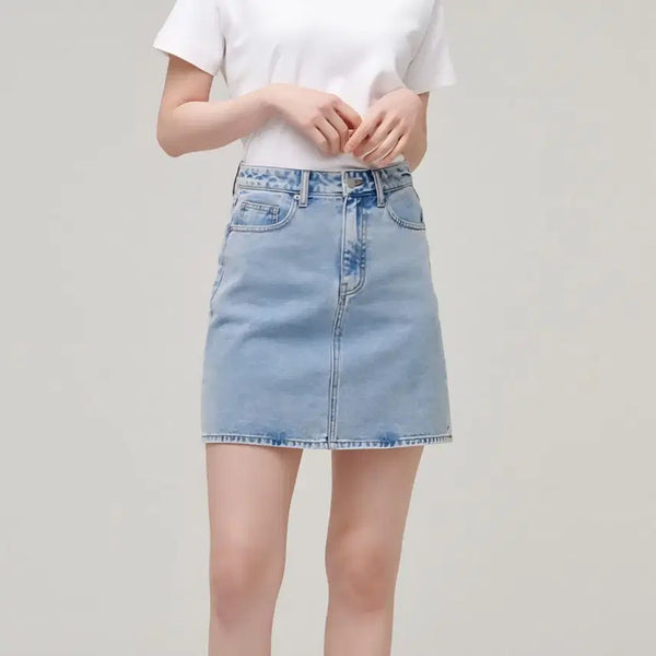 [BUNJANG] Musinsa Standard Women Denim Mini Skirt Light Indigo XS / 무신사스탠다드우먼 데님 미니스커트