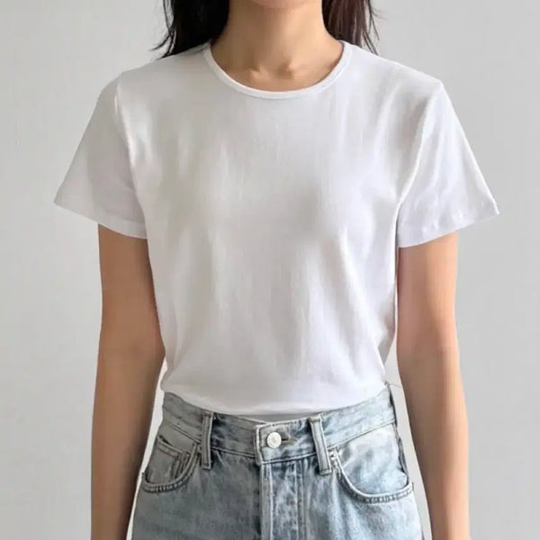 [BUNJANG] Myallit Silk Cotton Short Sleeve T-Shirt / 마이아일렛 실켓 코튼 반팔티 노멜렛