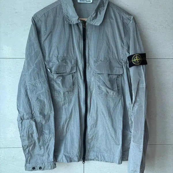 [BUNJANG] Stone Island Nylon Metal Overshirt Ice M / [M] 백화점판 스톤아일랜드 나일론메탈 오버셔츠 아이스