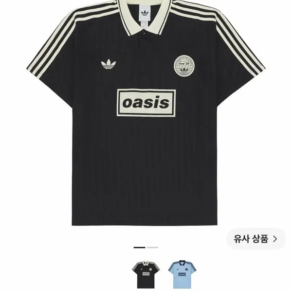 [BUNJANG] Adidas x Oasis Tour Jacquard Jersey Black 2XL / 아디다스 x 오아시스 투어 자카드 저지 블랙 2XL 새상품