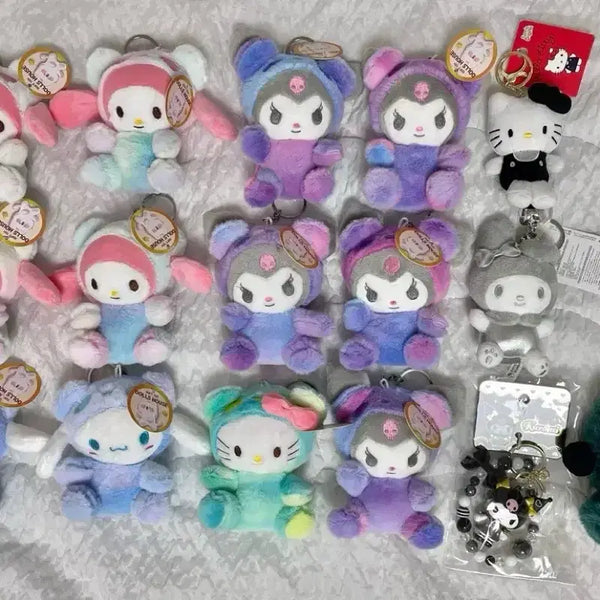 [BUNJANG] Sanrio Character Keychain Plush Doll (Hello Kitty, My Melody, Kuromi, Cinnamoroll) / 산리오 인형 키링 (키티 마이멜로디 쿠로미 시나모롤)