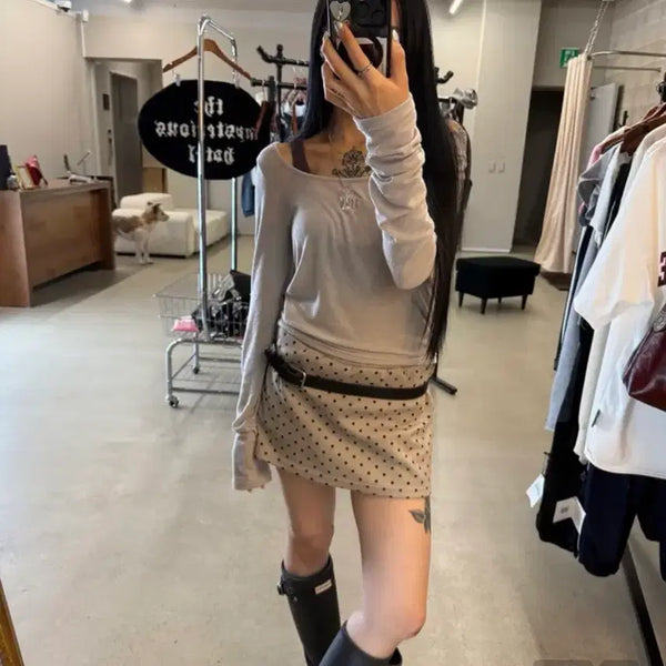 [BUNJANG] The Mysterious Hotel Linen Square Top (Gray) / 미스테리어스호텔 린넨 스퀘어탑(그레이)