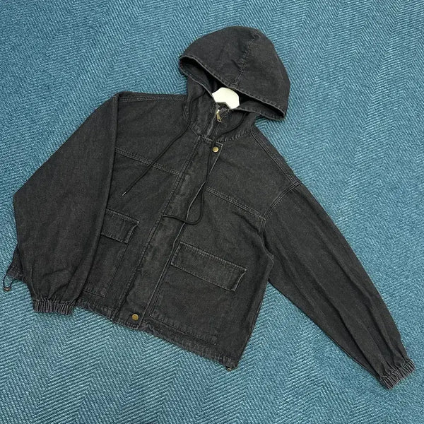 [BUNJANG] Women's Blue Hooded Jacket / [여성F] 청 후드 자켓 만원샵