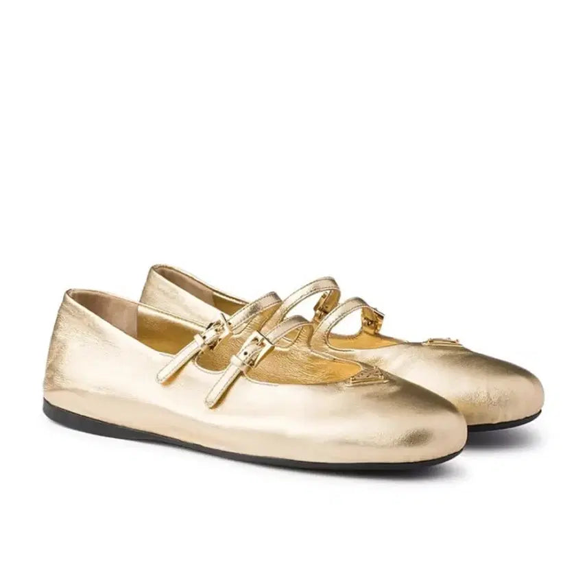[BUNJANG] Prada Ballerina Flats Gold / 프라다 발레리나 골드
