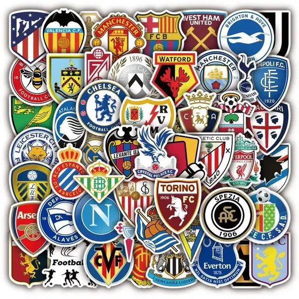 [BUNJANG] 50-Piece Soccer Emblem Waterproof Sticker Set - High Quality World Cup Player Design / 50장)축구 앰블럼 방수스티커C / 고화질 월드컵 축구 선수 대용량