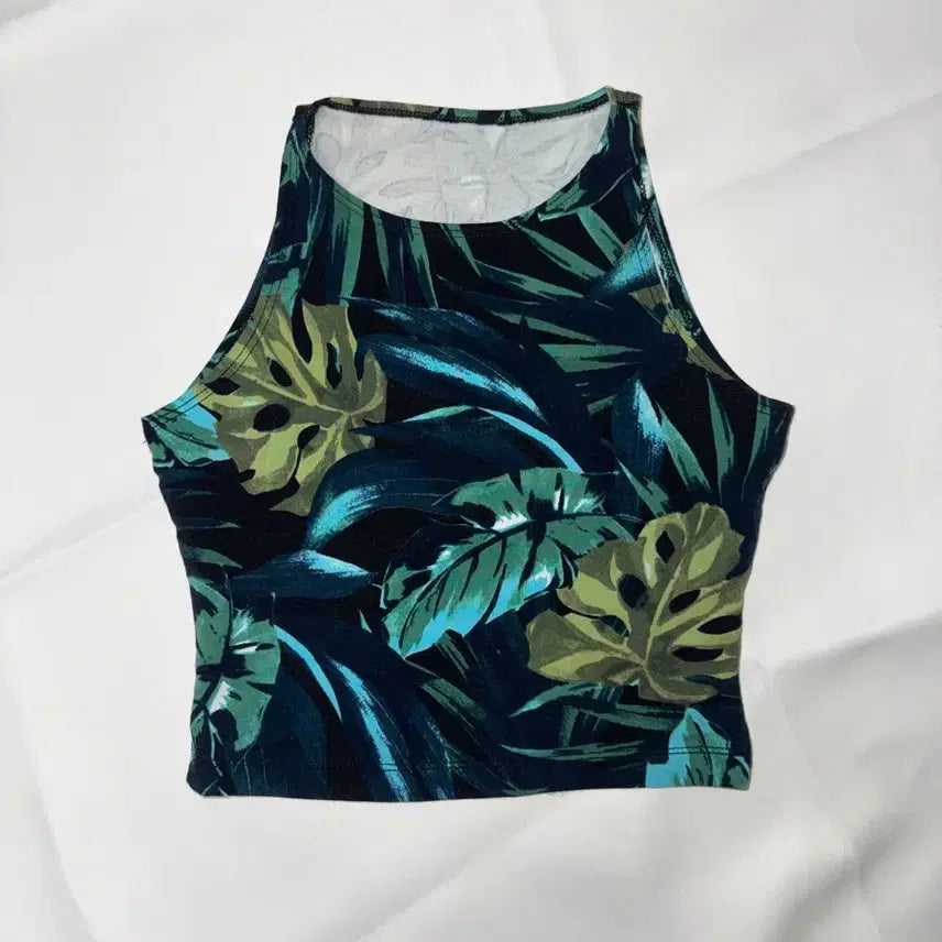 [BUNJANG] American Apparel Floral Pattern Crop Tank Top XS / 아메리칸어패럴) 플로럴 패턴 크롭 나시