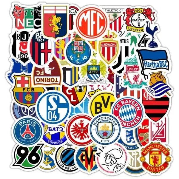 [BUNJANG] 50pcs Soccer Emblem Waterproof Stickers Set / 50장)축구 앰블럼 방수스티커A / 고화질 월드컵 축구 선수 대용량