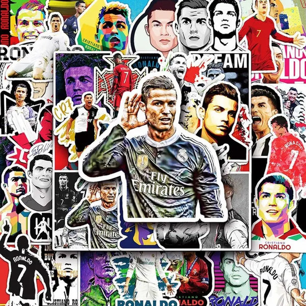 [BUNJANG] Cristiano Ronaldo Waterproof Sticker Set (50 pcs) / 50장)호날두 고급방수 스티커 / 고화질 월드컵 축구 선수 대용량