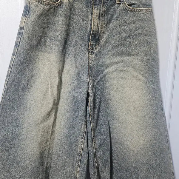 [BUNJANG] Ecru Wide Denim Pants Blue Wash Unisex / 에크루 와이드 데님 팬츠 블루 워싱 남녀공용