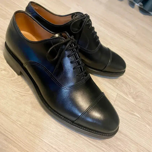 [BUNJANG] Unipair Black Oxford Straight-tip Shoes (Size 260) / 유니페어 블랙 옥스퍼드 구두(260, 7사이즈)