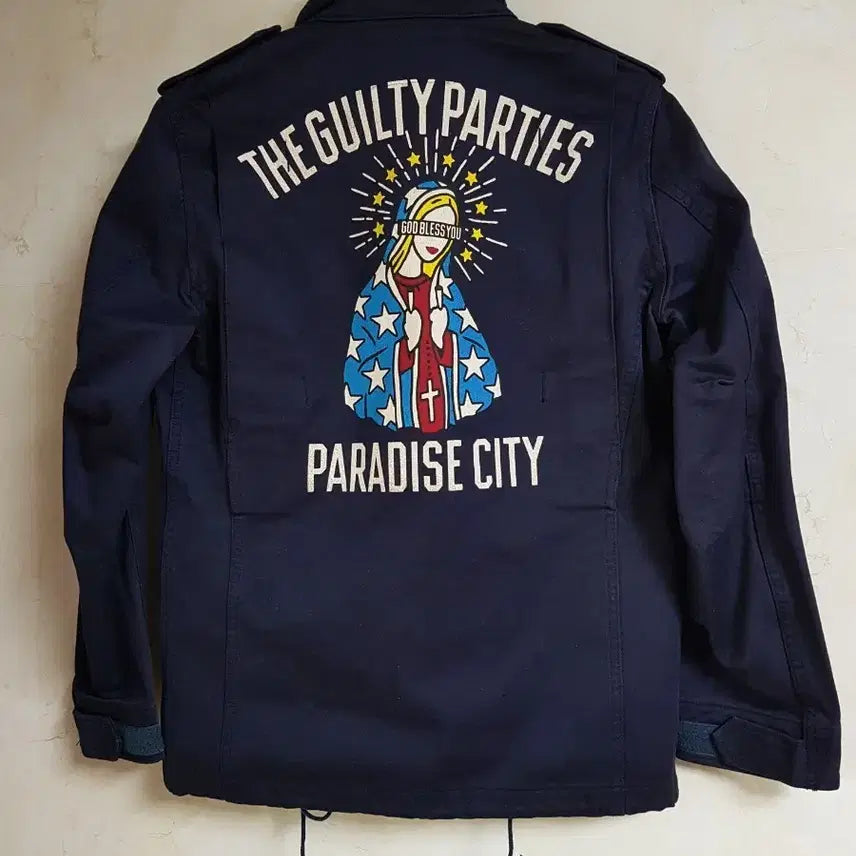 [BUNJANG] Wacko Maria Guilty Parties Paradise City Embroidered Hooded Jacket / 와코마리아 야상 자켓