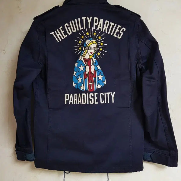 [BUNJANG] Wacko Maria Guilty Parties Paradise City Embroidered Hooded Jacket / 와코마리아 야상 자켓