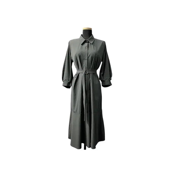 [BUNJANG] ENC Kara Dress Charcoal Gray / 미사용/ 이엔씨 카라 원피스