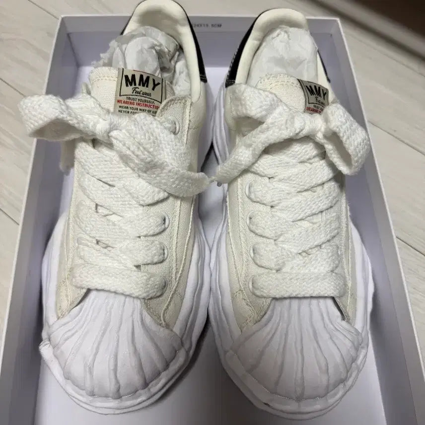 [BUNJANG] Maison Mihara Yasuhiro Blakey Canvas Low-top Sneakers White Size 41 / 미하라야스히로 블레이키 화이트 [41]사이즈 판매합니다
