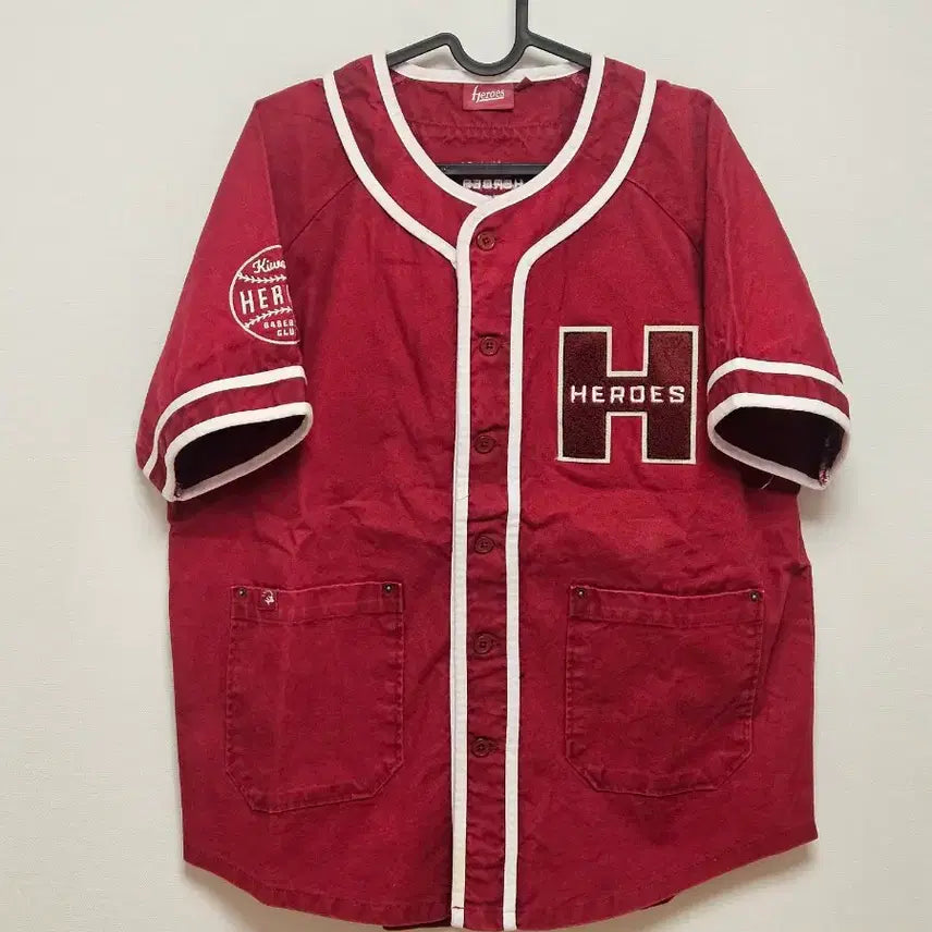 [BUNJANG] Musinsa x Kiwoom Heroes 2025 Burgundy Baseball Jersey / S 무신사 x 키움히어로즈 25 버건디 유니폼 야구복