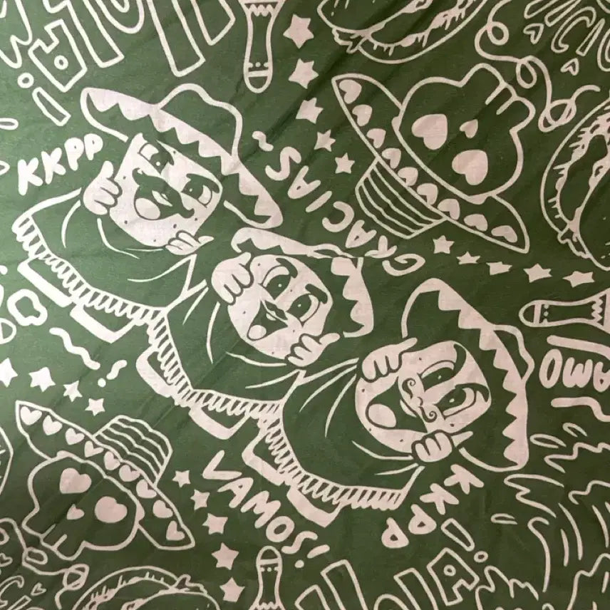 [BUNJANG] KKPP Bandana Green / KKPP 콩콩팡팡 반다나