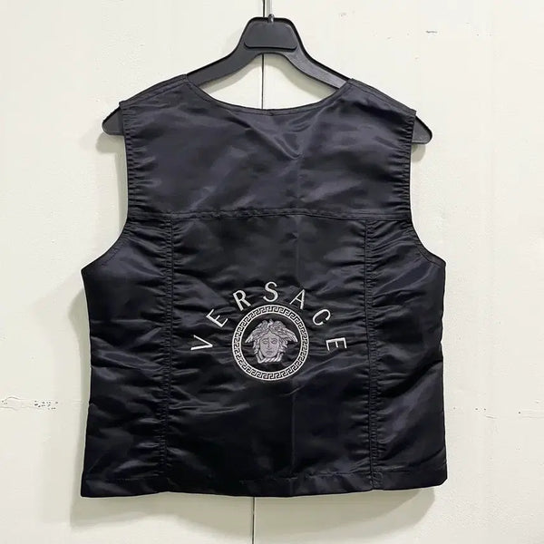 [BUNJANG] Versace Black Logo Embroidered Vest / 베르사체 베스트 조끼 44사이즈