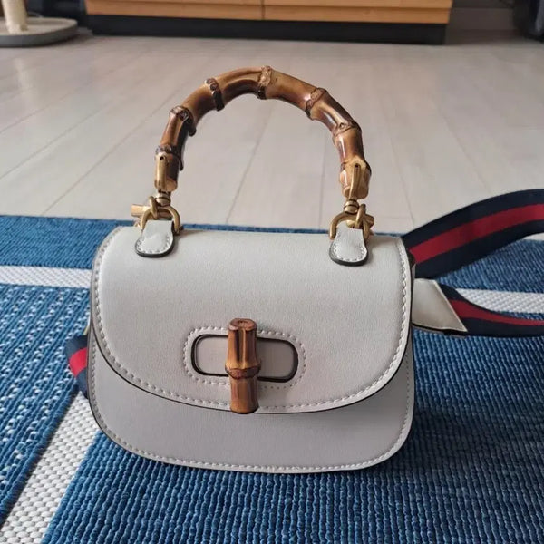 [BUNJANG] Bamboo Handle Shoulder Bag / 대나무 손잡이 가방