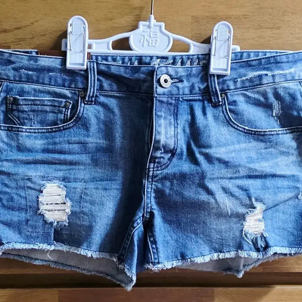[BUNJANG] TOM JEANS Women's Distressed Denim Shorts (New) / (새상품) tom jeans 여성 찢청 디스트로이드진 청반바지 데님