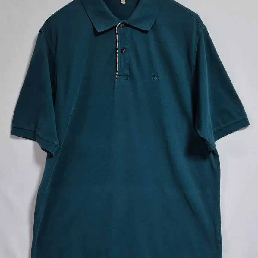 [BUNJANG] Burberry London Teal PK T-Shirt / L (100) 버버리 런던 청록색 PK 반팔티