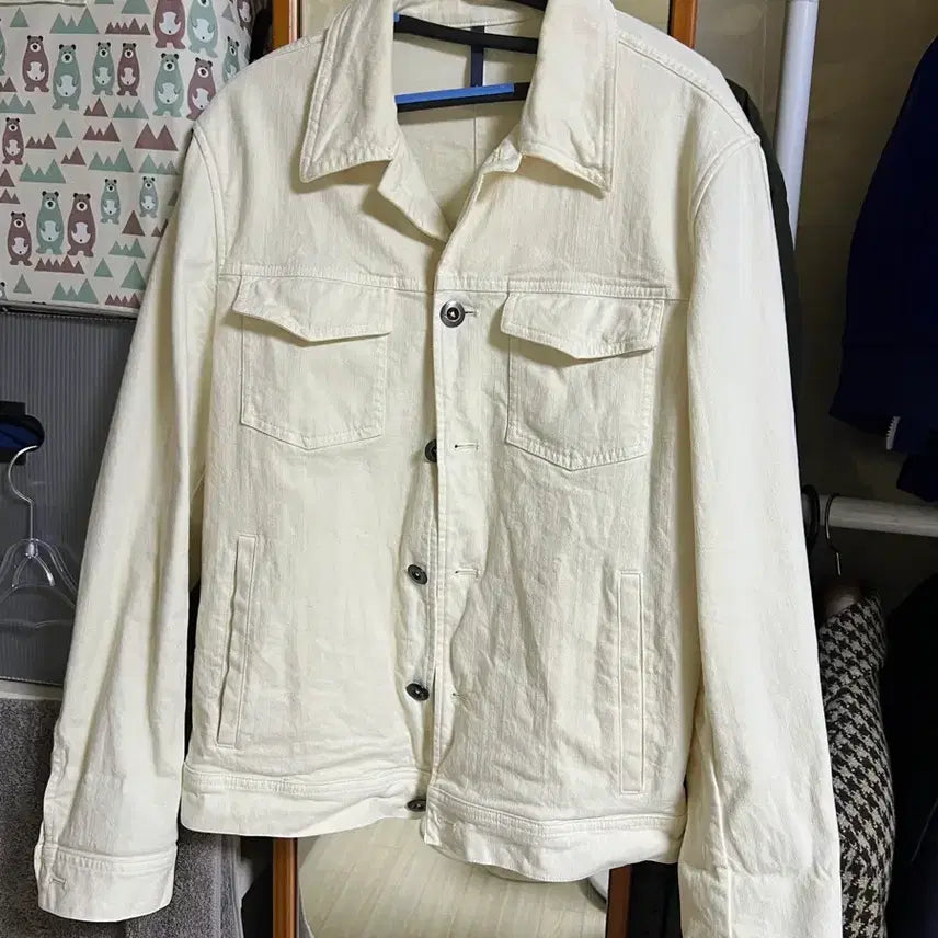 [BUNJANG] Slowear Monte D'Oro Ecru Cotton Jacket Size 50 / 슬로웨어 몬테도로 에크루 코튼 자켓 50