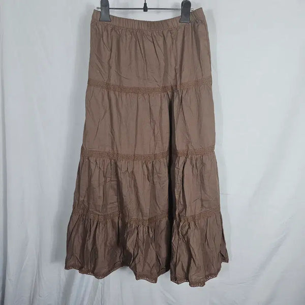 [BUNJANG] Brown Lace Skirt / 브라운 레이스 스커트