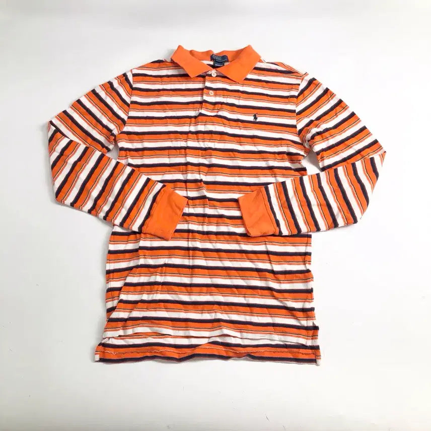 [BUNJANG] Polo Ralph Lauren Striped Long Sleeve Collar T-Shirt / 폴로 랄프로렌 긴팔 카라티 스트라이프