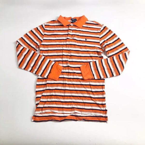 [BUNJANG] Polo Ralph Lauren Striped Long Sleeve Collar T-Shirt / 폴로 랄프로렌 긴팔 카라티 스트라이프