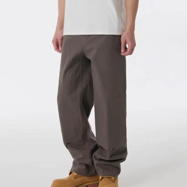 [BUNJANG] Musinsa Standard Canvas Regular Fit Double Knee Carpenter Pants Dusty Khaki / 무신사 스탠다드 캔버스 레귤러 핏 더블 니 카펜터 팬츠 [더스티 카키]
