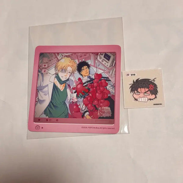 [BUNJANG] Mister Blue Pop-up Lucky Draw Coaster & Sticker Set / 미블컴퍼니 불굴의챔피언 불챔 미스터블루 팝업 특전 코스터 띠부씰 럭드