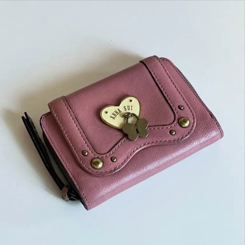 [BUNJANG] Anna Sui Vintage Heart Leather Wallet / 안나 수이 빈티지 하트 지갑
