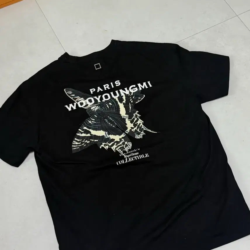[BUNJANG] Wooyoungmi Butterfly Back Logo T-Shirt / [정품]우영미 나비 백로고 반팔(새상품급)