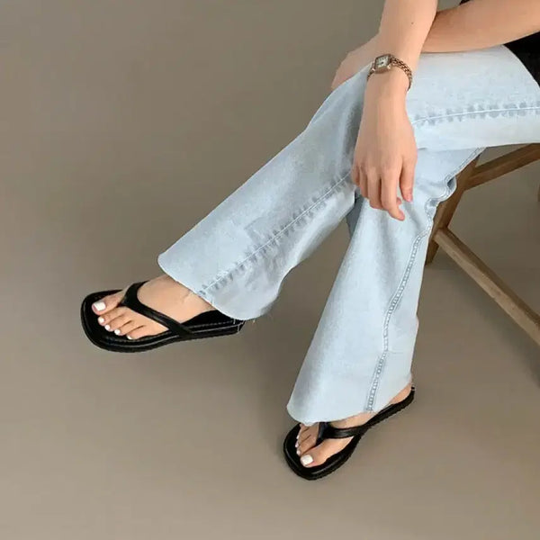 [BUNJANG] Women's Black Mule Sandals (Size 245) / 새상품 검정 여성 쪼리 슬리퍼 뮬 샌들 245
