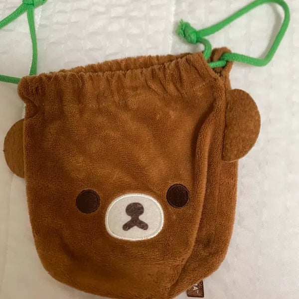 [BUNJANG] Rilakkuma Kkoguma Drawstring Pouch / 리락쿠마 코구마 복조리 파우치