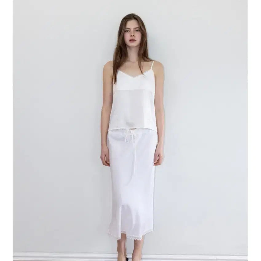[BUNJANG] Thelill Lace Satin Long Skirt / 더릴 레이스 새틴 스커트 판매합니다