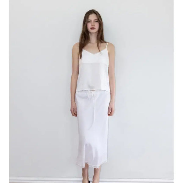 [BUNJANG] Thelill Lace Satin Long Skirt / 더릴 레이스 새틴 스커트 판매합니다