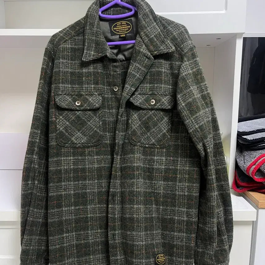 [BUNJANG] Neighborhood Check Pattern Winter Shirt Size L / 네이버후드 겨울 셔츠 판매합니다 사이즈L