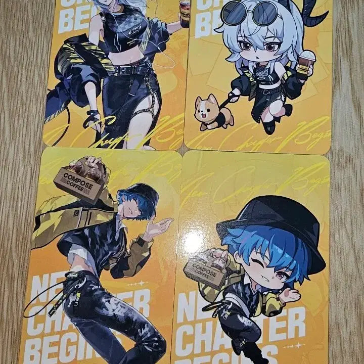 [BUNJANG] Myeongjo Megacoffee Bundle Set Photocard (Jennie, Brent) / 명조 메가커피 포토카드 4종 일괄(젠니,브렌트)