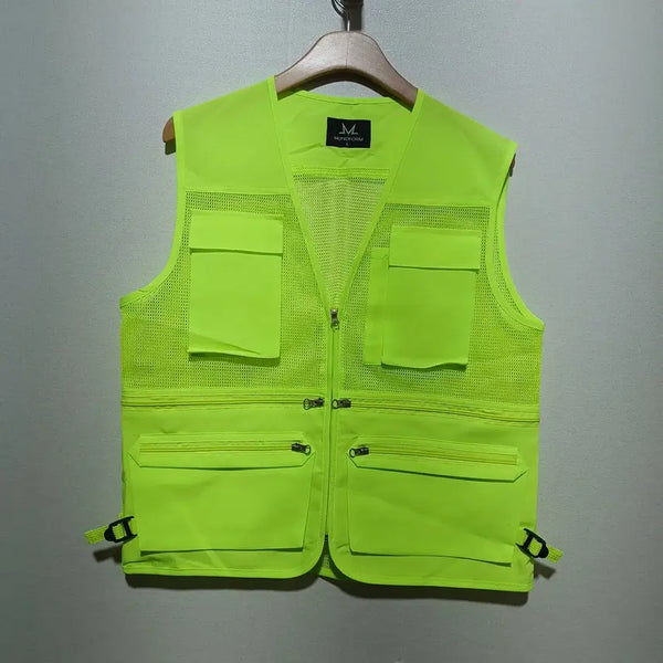[BUNJANG] Men's Mesh Fluorescent Safety Vest L / 남성 망사 형광 조끼 L (26A1330)